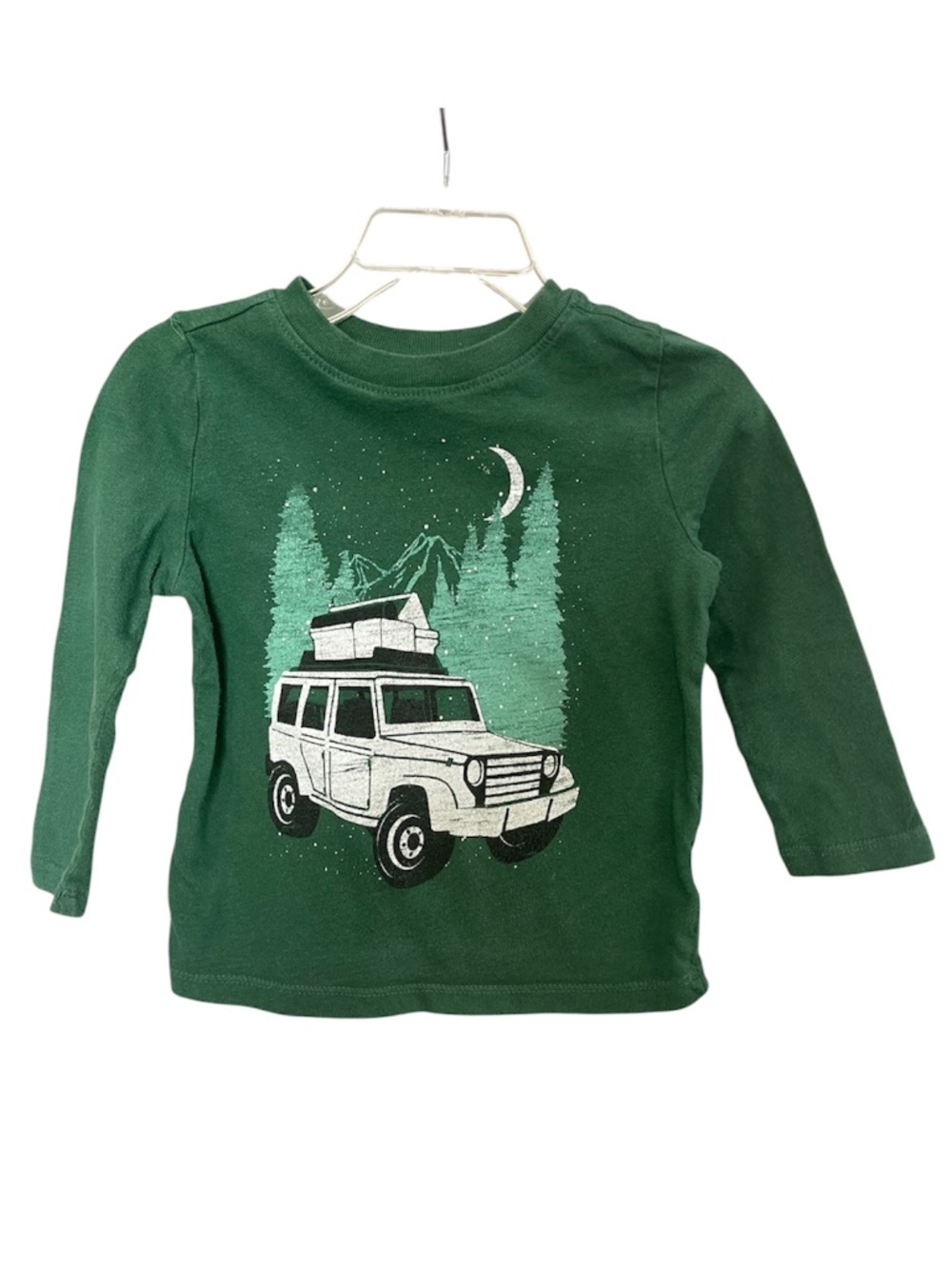 Old Navy JEEP Long Sleeve T-Shirt Camping Mountains Outdoors 18-24 Months Green